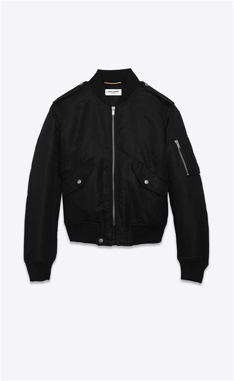 ysl bomber jacket replica|black nylon bomber jacket.